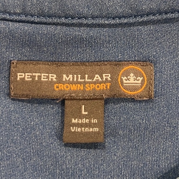 Peter Millar men’s blue quarter zip performance vest size Large - Picture 6 of 8